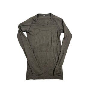 Lululemon Women's Swiftly Tech Long Sleeve Crew Shirt Size 6 Dark Gray